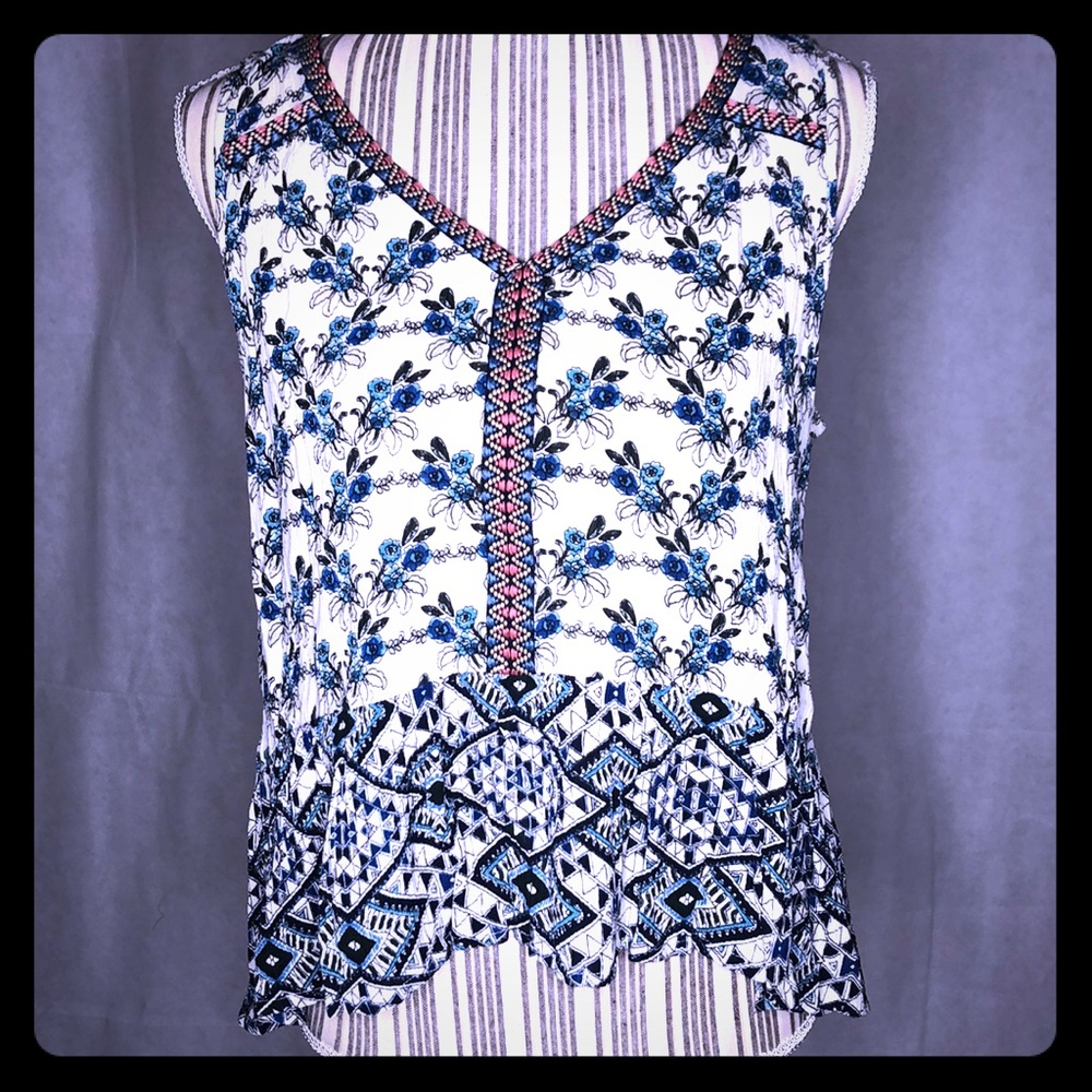 Floral Tank by Patrons of Peace sz M